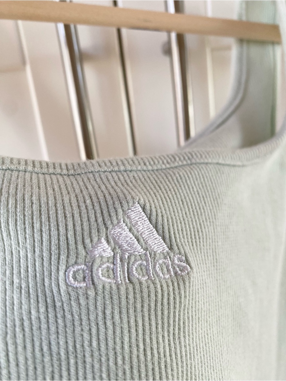 Adidas Ribbed Crop Tank Top - Picture 2 of 6